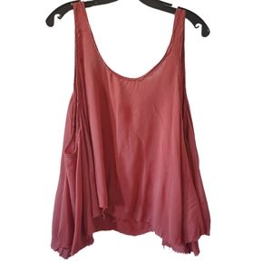 Free People Mauve Salmon Pink Gauze Swing Tank Top Size Small Intimately